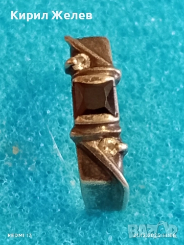 Сребърен пръстен с ювелирно фасетиран ОНИКС ръчна изработка 37175, снимка 3 - Пръстени - 52864475