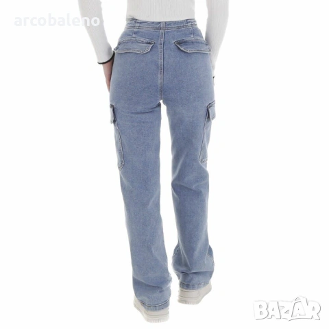 Дамски карго дънки с висока талия, снимка 5 - Дънки - 53926278