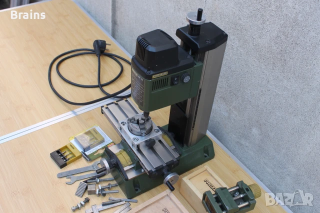 Малка Немска Часовникарска Фреза PROXXON MF70, снимка 6 - Други машини и части - 50656192