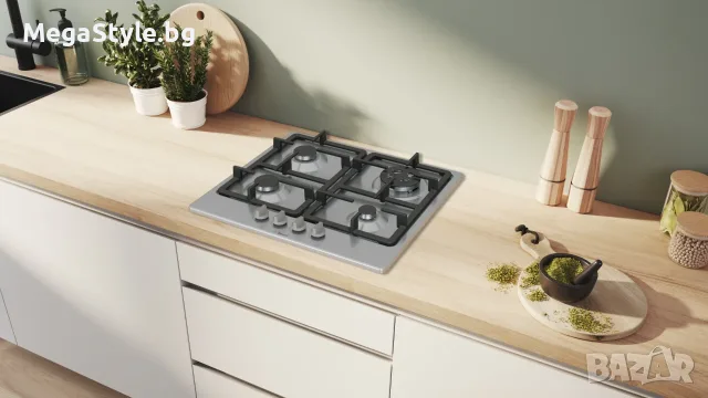 BOSCH Газов плот 60 cm Неръждаема стомана Серия 6, снимка 3 - Котлони - 56089902