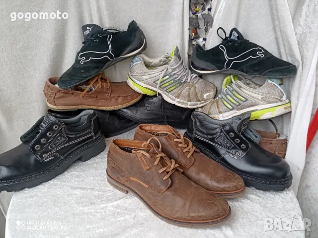 Ретро, арт, винтидж мъжки обувки половинки КАТО НОВИ BUGATTI original, 43 - 44,100% ЕСТЕСТВЕНА КОЖА, снимка 15 - Мъжки боти - 47825041