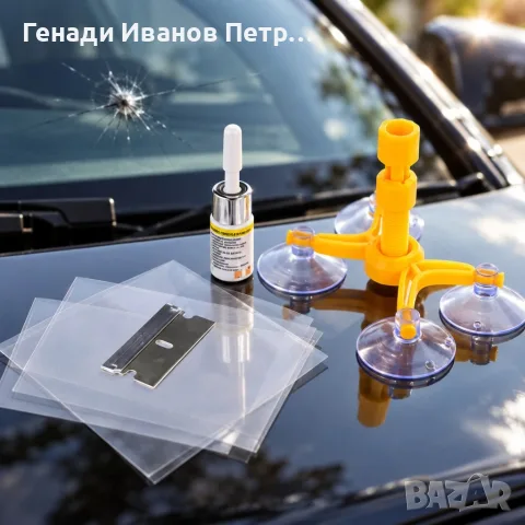 Комплект за ремонт на автостъкла, снимка 4 - Сервизни услуги - 56166583