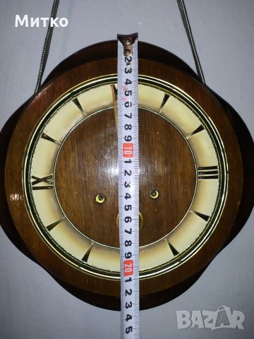 Стар немски механичен стенен часовник. Месечен с едно навиване., снимка 2 - Антикварни и старинни предмети - 32161430