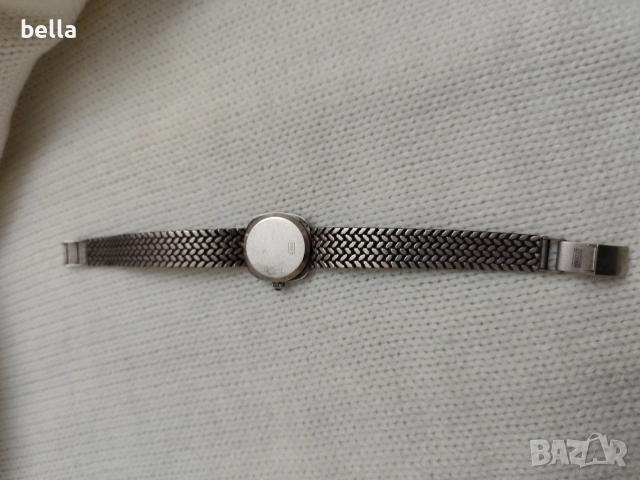 BAUME & MERCIER-Сребърен дамски часовник,сребърна верижка с интересна масивна плетка 800 проба, снимка 7 - Антикварни и старинни предмети - 53148330