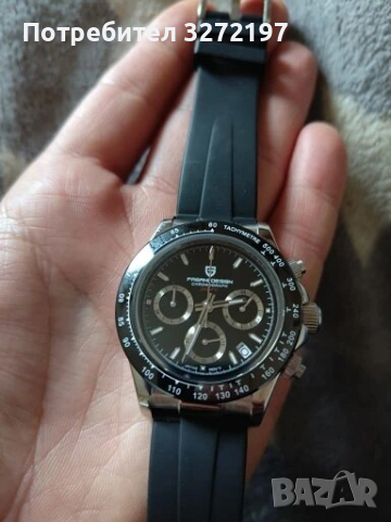 Кварцов часовник PAGANI DESIGN, сапфир,Seiko VK63 механизъм, авт. дата,хронограф,водоустойчив 100 м., снимка 6 - Мъжки - 44605658