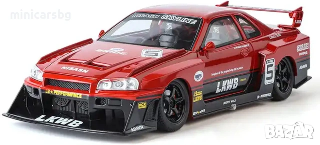 Метални колички: Nissan Skyline GT-R R34 LBWK