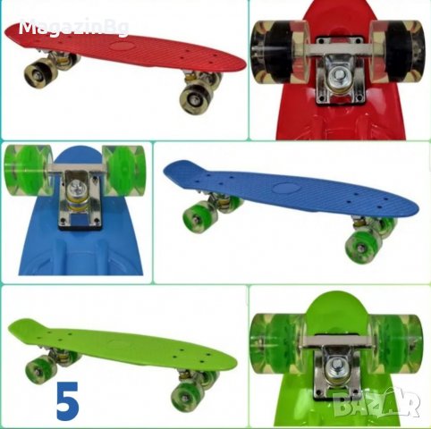 Скейтборд Penny board* LED Пениборд Светещи Колела * Пени Борд , снимка 14 - Скейтборд, ховърборд, уейвборд - 38697773