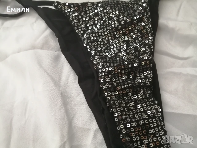 Нов комплект дамски бански от две части с блестящи пайети р-р M, снимка 11 - Бански костюми - 50854074