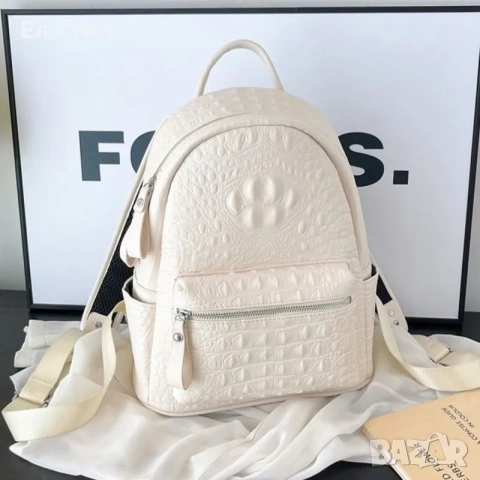 💕Дамска раница Tory Beige цвят екрю, снимка 6 - Раници - 53943798