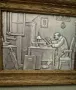 Красива картина, с лек релеф от чист калай в рамка масив, снимка 3
