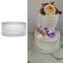 Кръгла прозрачна Акрилна основа етаж блат кутия цилиндър за торта декор пълнеж с цветя осветление, снимка 1