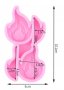 Огън пламък силиконов молд форма фондан шоколад декор, снимка 2