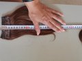 2бр.Нови  кестеняви треси от естествена човешка коса 9см / 25 см- мод.3, снимка 5