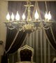 Старинен барок.Луксозно класическо осветление за хол,всекидневна -месингов полилей, лампа, снимка 7