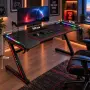 Комплект Геймърско бюро с RGB LED осветление и геймърски стол с RGB LED осветление и дистанционно, снимка 2