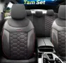 Тапицерия Карбон CRB3402 Черно/Червен Кант – 55087, снимка 3