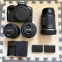 Canon EOS R50 с три обектива и 2 батерии, аксесоари, снимка 1