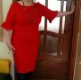 Елегантна червена  рокля, снимка 1 - Рокли - 30546190