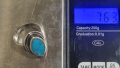 Vintage сребърен пръстен 925 с тюркоаз , снимка 6