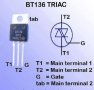 BT136-600Е 600V, 4A, Igt=10mA   Триак в корпус TO220, снимка 2