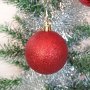 3251 Комплект червени коледни топки за елха, 6 броя, снимка 2