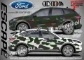 Ford Escape SK-SJV3-F-ES Кaмуфлаж Офроуд Джип Пикап Лодка Camouflage Off-Road стикери, снимка 1
