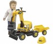 Екскаватор с ремарке и каска Falk JCB, снимка 1 - Други - 29578050