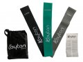 Комплект от 3 фитнес ластика в практича чанта от Kaytan спорт, снимка 1