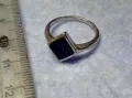 СТИЛЕН СКЪПОЦЕНЕН СРЕБЪРЕН ПРЪСТЕН СРЕБРО 925 с ШЛИФОВАН ЧЕРЕН ОНИКС 71211, снимка 3
