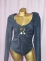 L Черно брокатено боди , снимка 7