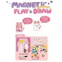 Дъска за рисуване с магнитен пъзел 2в1, комплект за момиче , снимка 3