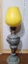 Стара газена лампа с красиви орнаменти , снимка 1 - Настолни лампи - 44782409