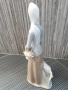 TENGRA статуетка 39см/ТЕНГРА испанска порцеланова фигура на жена с куче и чанта, снимка 4
