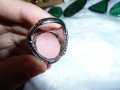 Масивен пръстен розов кварц №772, снимка 2