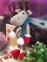 Подарък за Коледа. Елен /Рудольф с шал/, Ръчно изработена, Плетена играчка, снимка 11