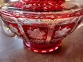Кристален чайник рубинен кристал  Bohemia , снимка 12