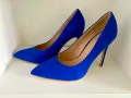 Елегантни сини токчета. Обувки в син цвят, снимка 5