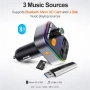 Bluetooth трансмитер за кола с 2 USB и 1 USB type-c, снимка 3
