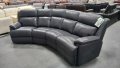 Сив извит кожен диван четворка "Gracy", снимка 4