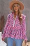 Дамска блуза с дълъг ръкав и флорален принт, снимка 1 - Блузи с дълъг ръкав и пуловери - 40381046