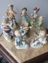8бр малки порцеланови фигури/деца-музиканти-ученик/статуетки 12-17см, снимка 1