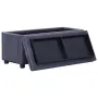vidaXL Storage Ottoman 87,5 cm Grey Faux Suede Leather, снимка 3