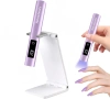  Мини ръчна UV LED лампа за нокти със стойка, снимка 1