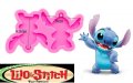 Стич и Лило lilo stitch плитък силиконов молд форма фондан украса смола бижу шоколад висулка, снимка 1