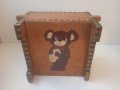 Стара дървена ръчно рисувана кутия, снимка 5