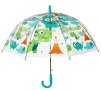 Чадър тип бастун за дъжд Автоматичен детски прозрачен прозрачен динозаври 65см, снимка 2