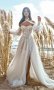 Сватбена рокля с 3 д елементи, снимка 1 - Сватбени рокли - 38575798