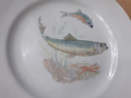 Голяма чиния - български порцелан - 1 бр. с риби, снимка 7