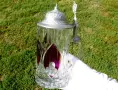 Кристална халба с калаен капак. , снимка 1