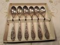 комплект от 6 посребрени лъжички за кафе    25/3, снимка 1